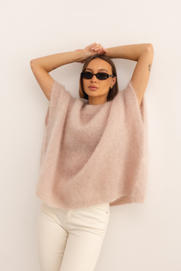 Marco Mohair Sweater Powder Pink Premium