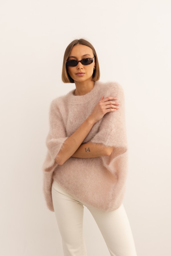 Marco Mohair Sweater Powder Pink Premium