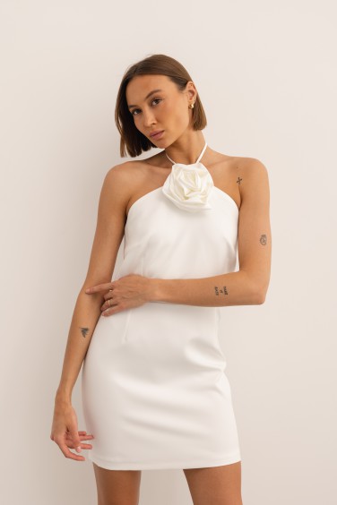 Kathia Rose Dress White