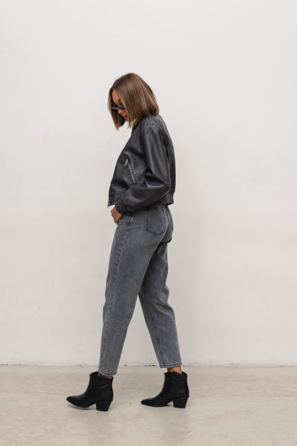 P9917 Spodnie Jeansowe Straight Gray