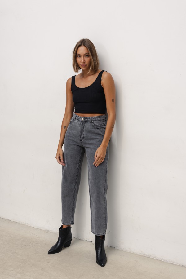 P9917 Spodnie Jeansowe Straight Gray