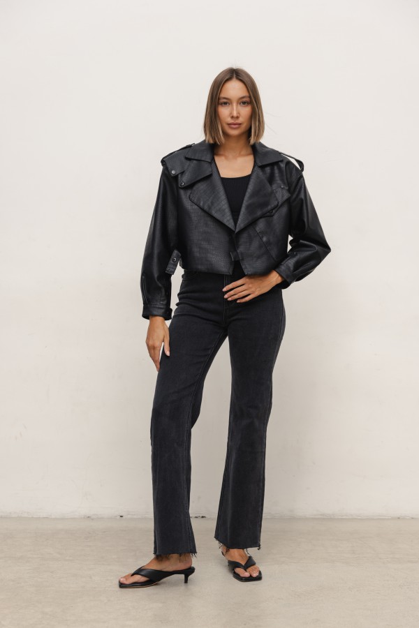 D23005 Biker Jacket Black