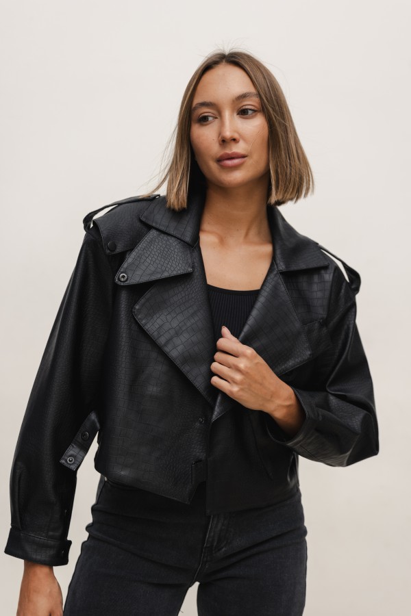 D23005 Biker Jacket Black