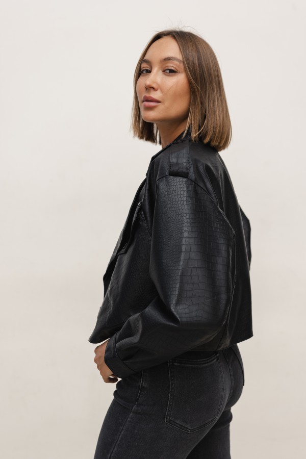 D23005 Biker Jacket Black