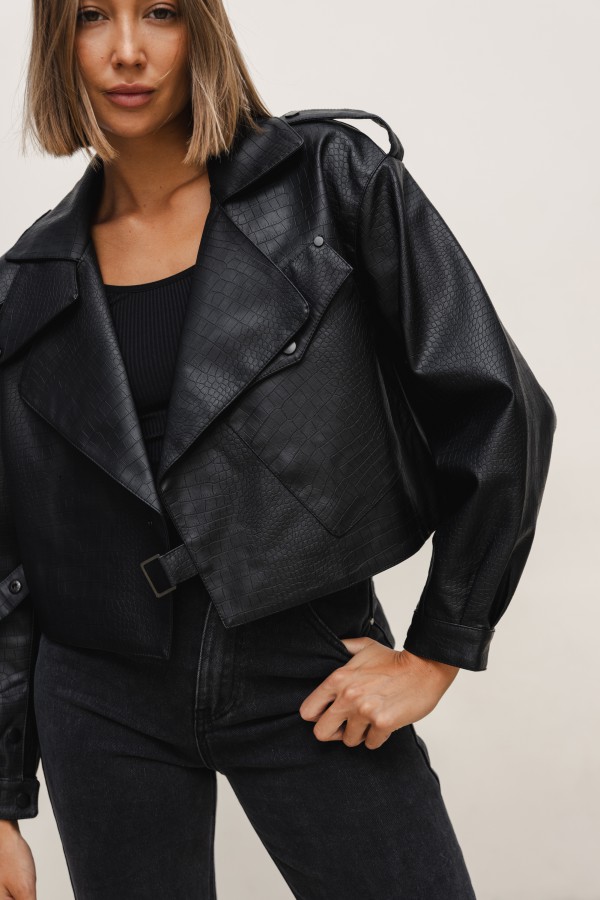 D23005 Biker Jacket Black