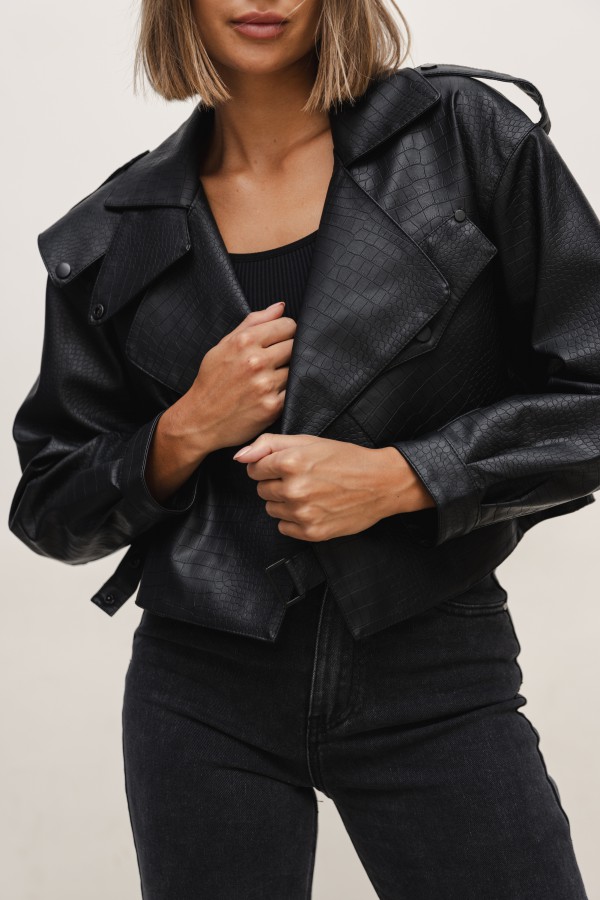 D23005 Biker Jacket Black