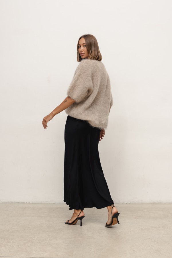 Adelia Viscose Skirt Black