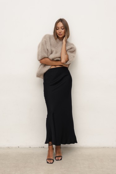 Adelia Viscose Skirt Black