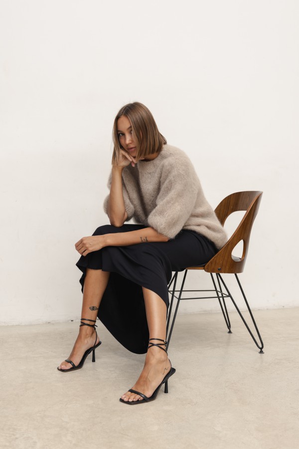 Adelia Viscose Skirt Black