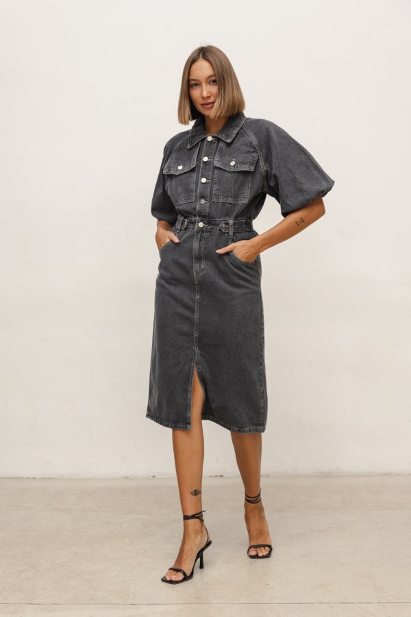 Alice Denim Dress Black