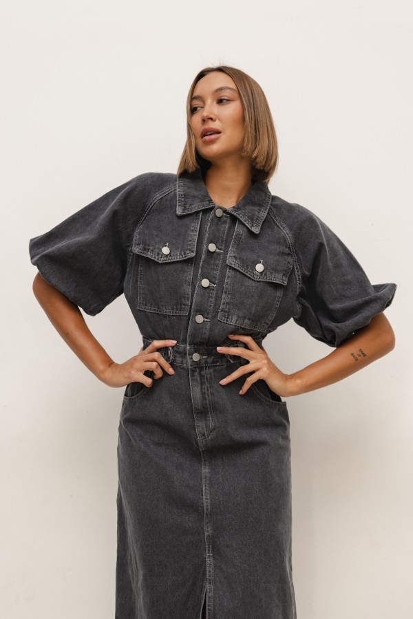 Alice Denim Dress Black