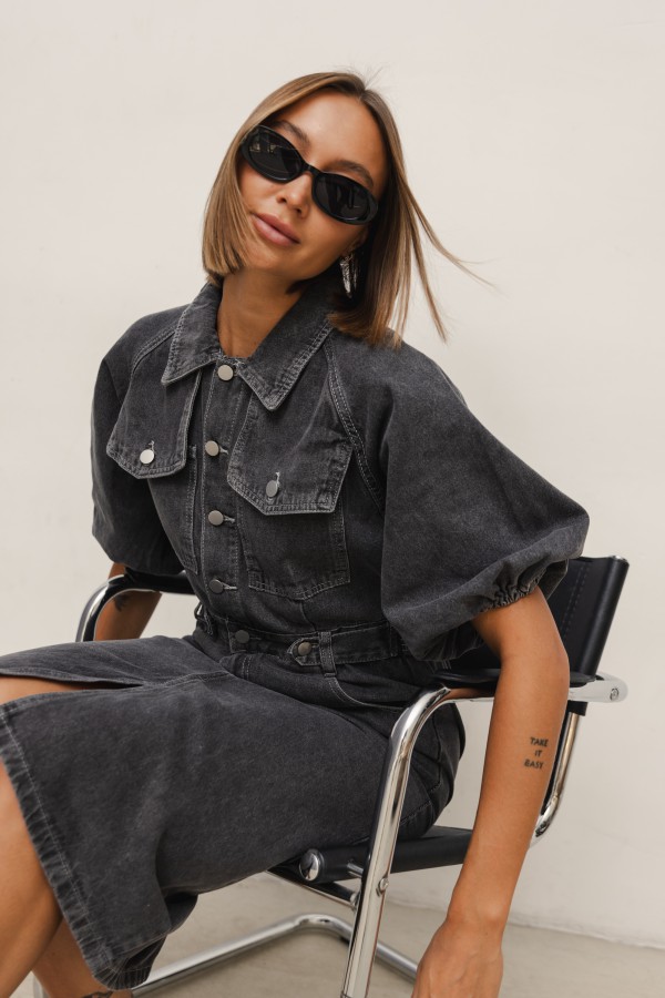 Alice Denim Dress Black