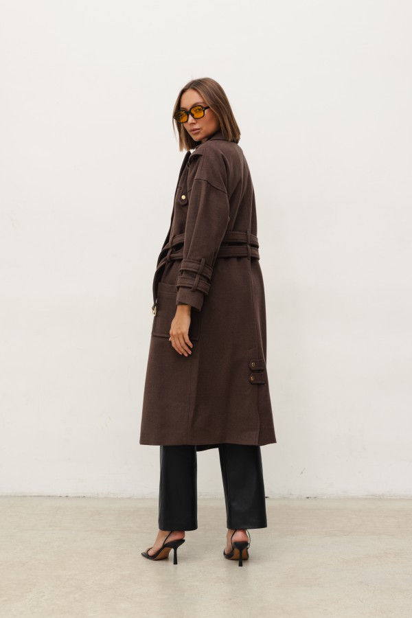 Mark Wool Coat Chocolate