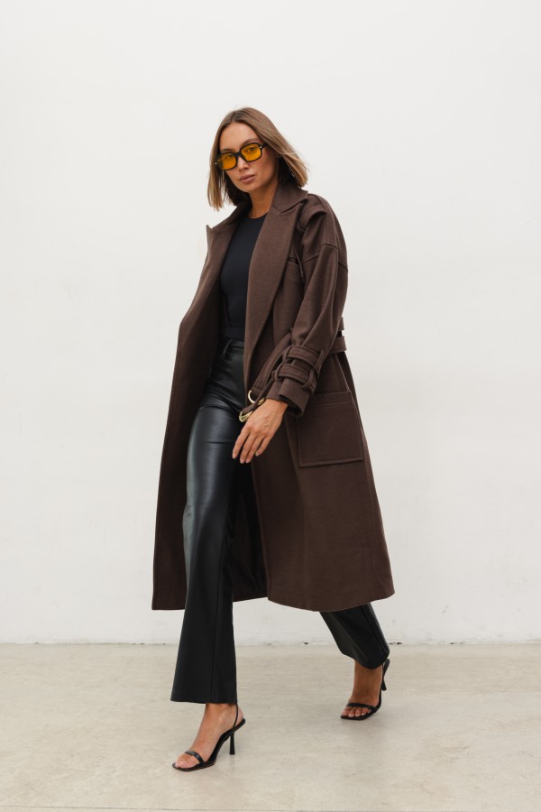 Mark Wool Coat Chocolate