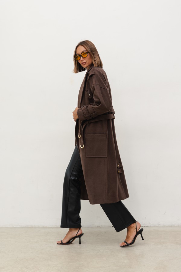 Mark Wool Coat Chocolate