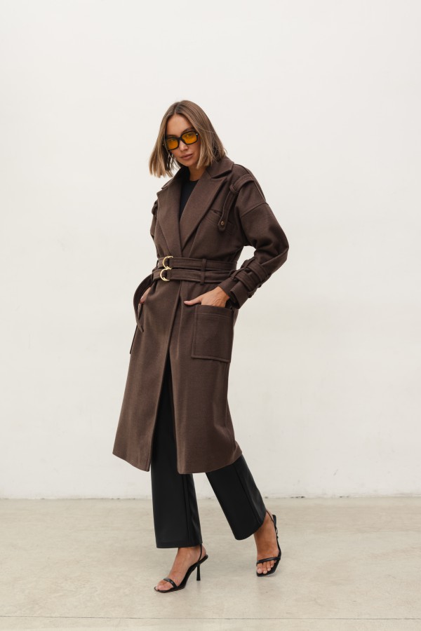 Mark Wool Coat Chocolate