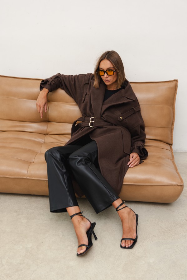 Mark Wool Coat Chocolate