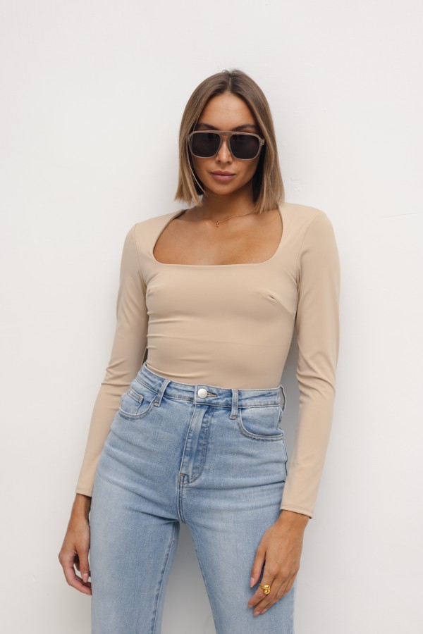 Luise Body Beżowe