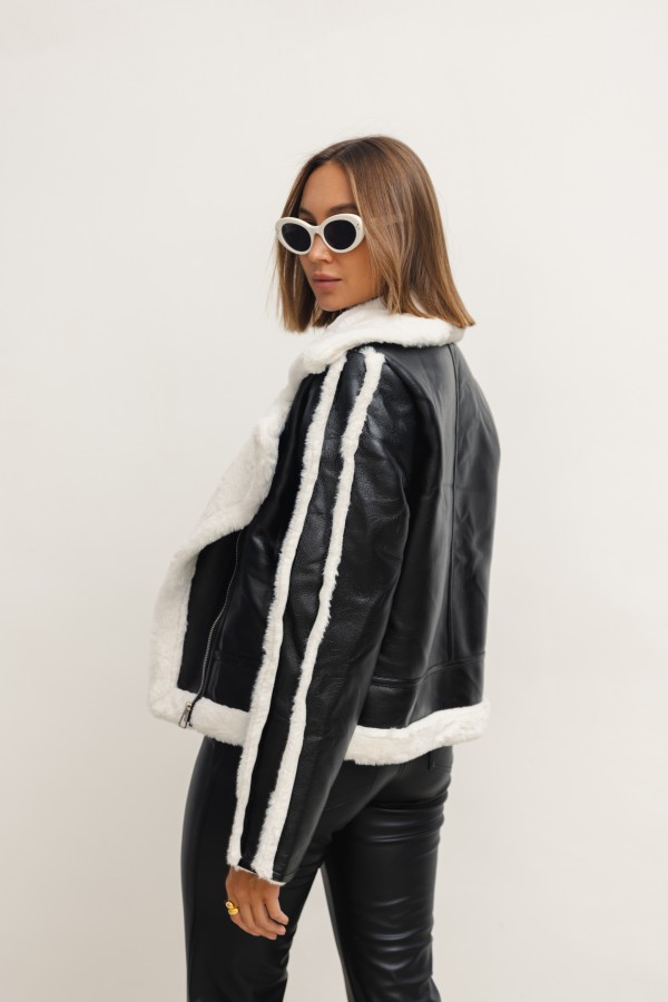 H552 Shearling Jacket Black
