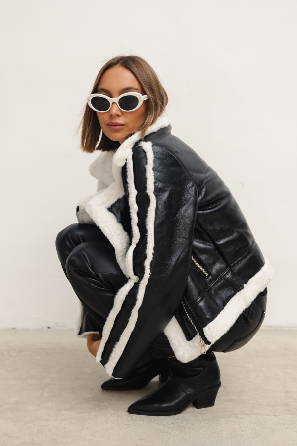 H552 Shearling Jacket Black