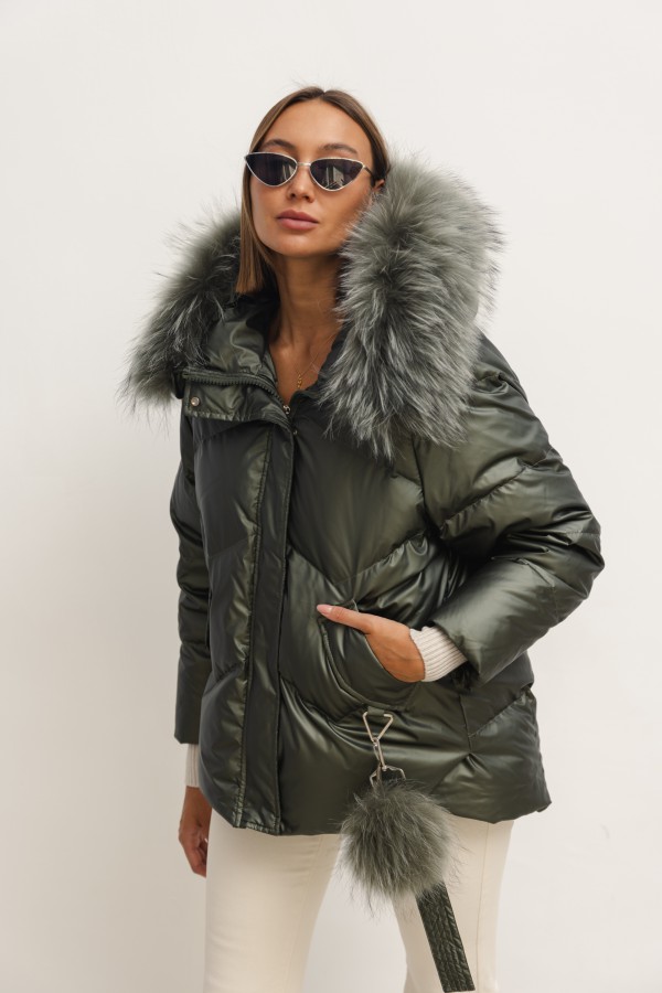 95017 Kurtka Puchowa Khaki