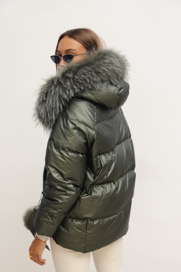 95017 Kurtka Puchowa Khaki