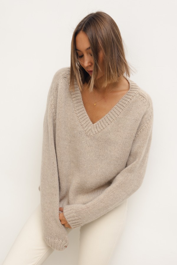 Matt Sweter Taupe