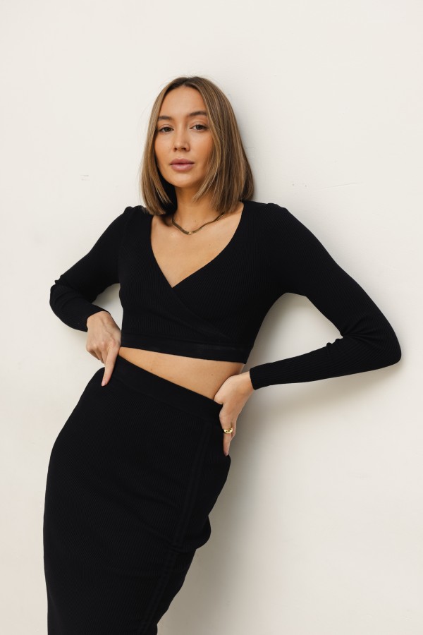 Ivy Komplet Dzianinowy Czarny