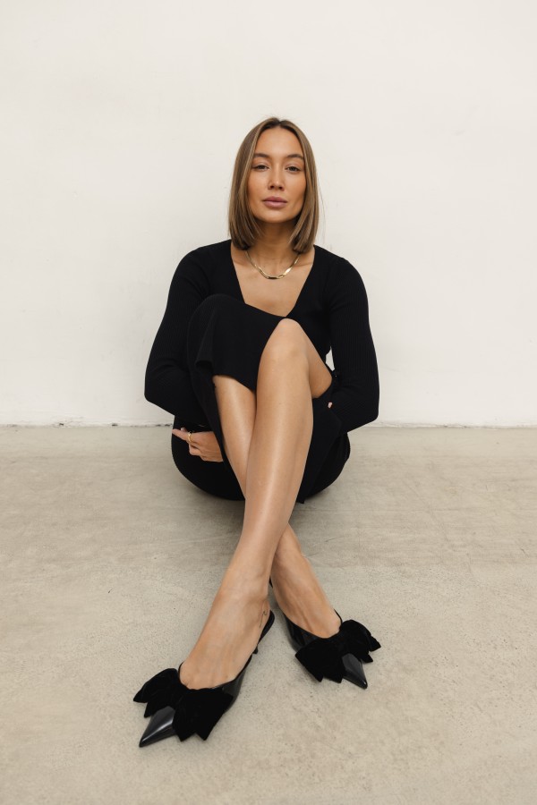 Ivy Komplet Dzianinowy Czarny