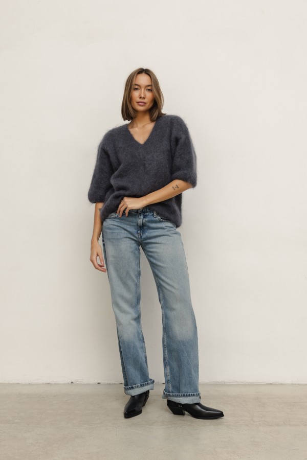 Maxwell Moherowy Sweter Grafit Premium