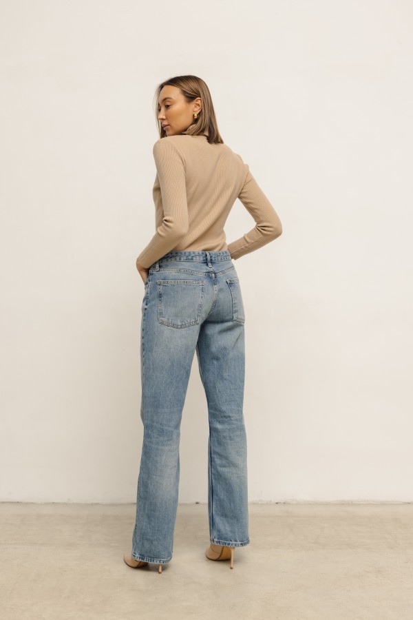 Danny Sweter z Golfem Sand Beige