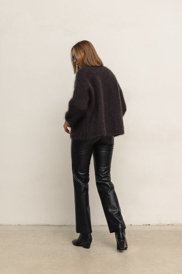 Aron Mohair Cardigan Chocolate