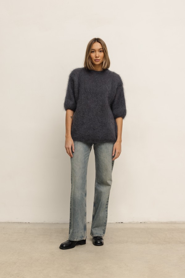 Steven Moherowy Sweter Grafit Premium