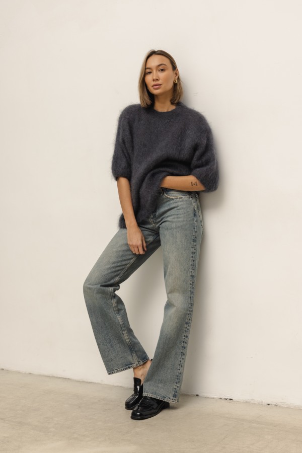 Steven Moherowy Sweter Grafit Premium