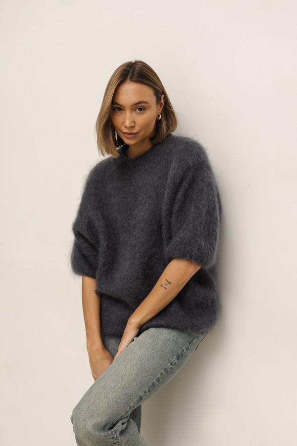 Steven Moherowy Sweter Grafit Premium