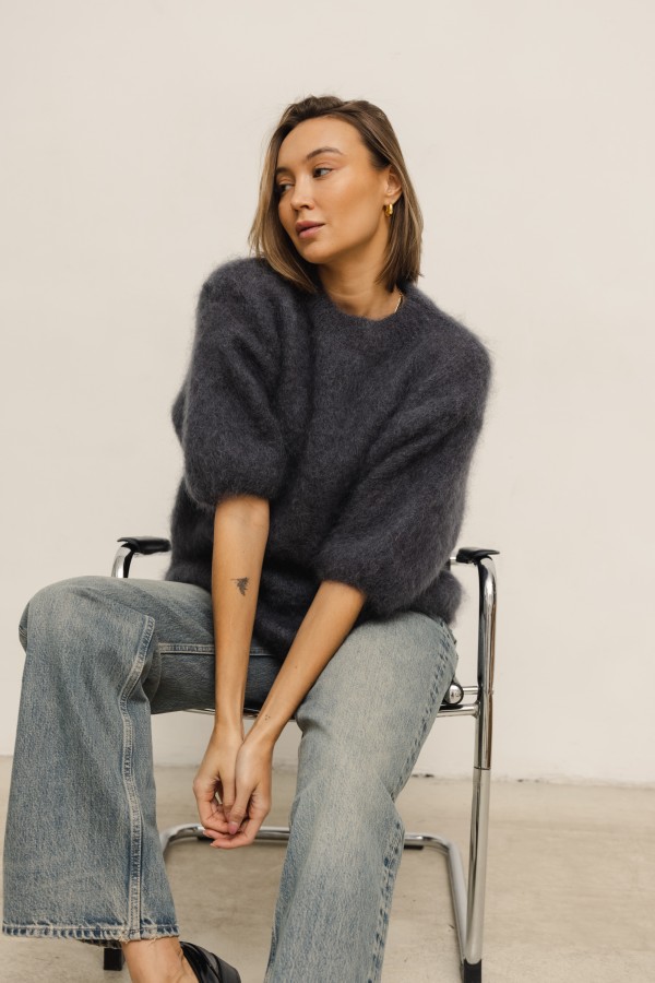 Steven Moherowy Sweter Grafit Premium