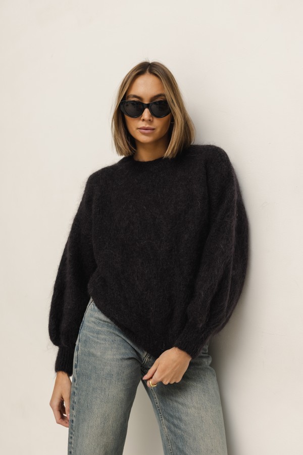 Nicolas Sweter z Moherem Chocolate