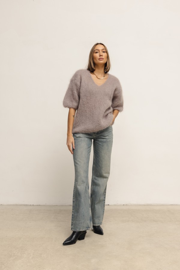 Maxwell Moherowy Sweter Brudny Róż Premium