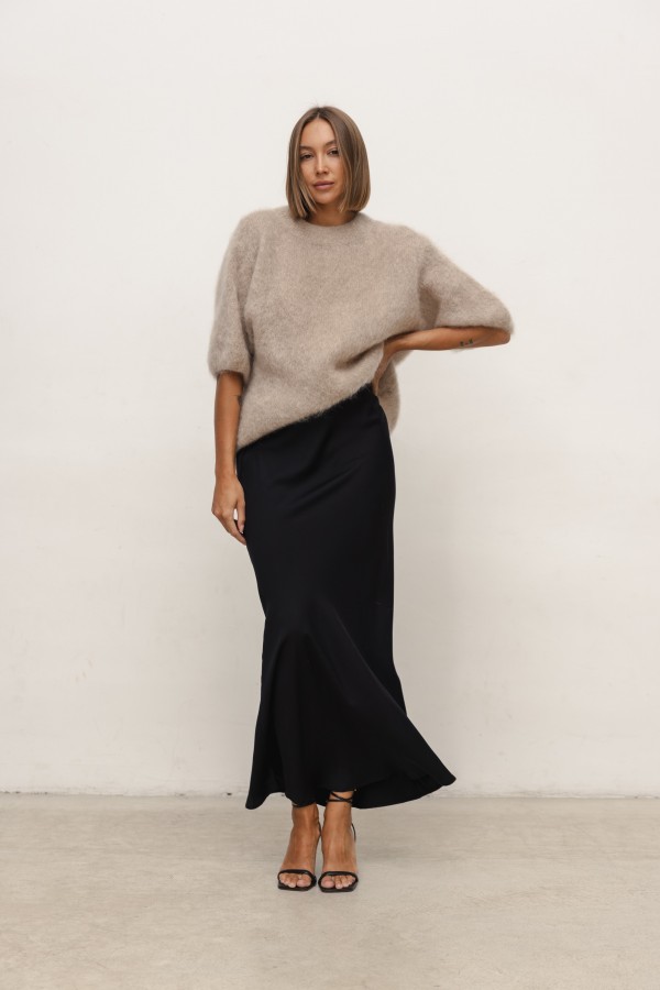 Steven Mohair Sweater Beige Premium