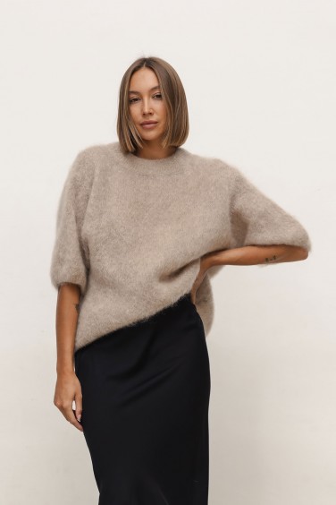 Steven Mohair Sweater Beige...