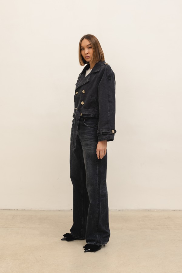 OX9072 Denim Jacket Black