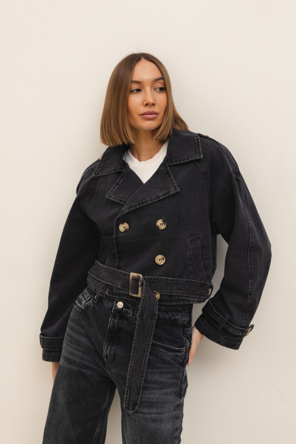 OX9072 Denim Jacket Black