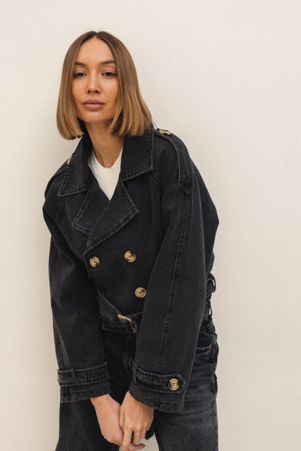 OX9072 Denim Jacket Black