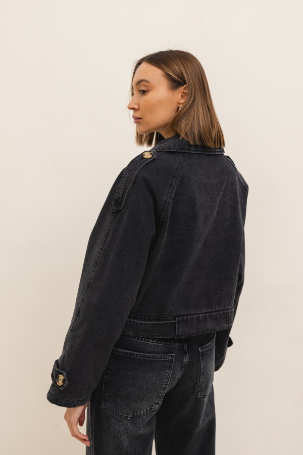 OX9072 Denim Jacket Black