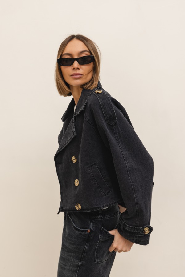 OX9072 Denim Jacket Black
