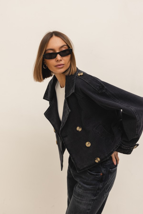 OX9072 Denim Jacket Black