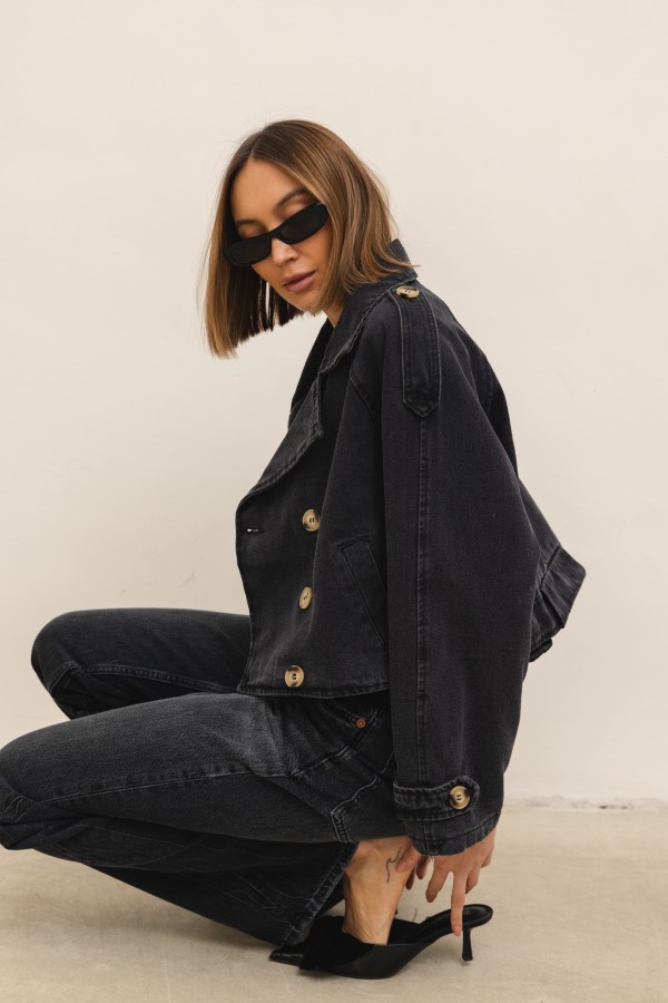 OX9072 Denim Jacket Black