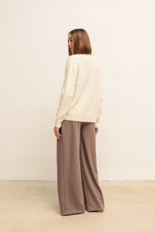 Matteo Suri Alpaca Cardigan Ecru