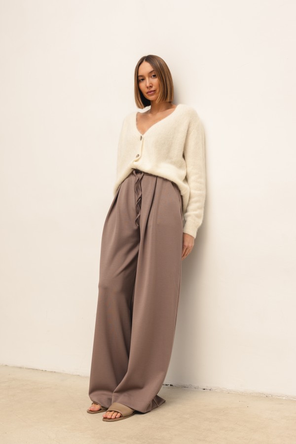 Matteo Suri Alpaca Cardigan Ecru