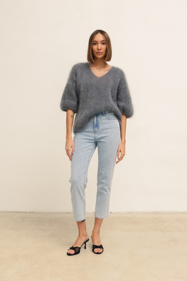 Maxwell Mohair Sweater Grey Premium